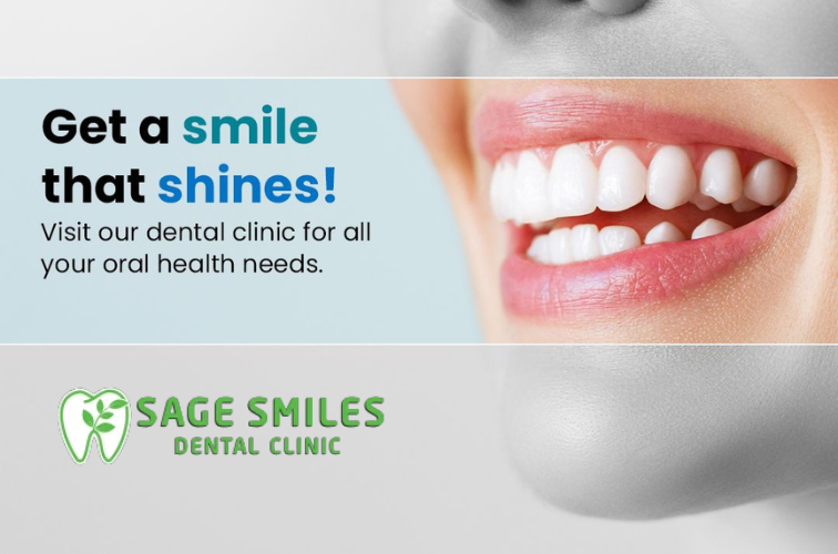 Smiling woman showcasing healthy white teeth after dental treatment at Sage Smiles Dental Clinic, Calgary NW – Best dental clinic for oral care and cosmetic dentistry.