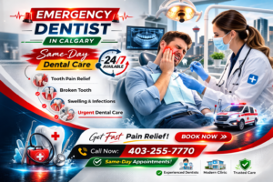Emergency dentist in Calgary providing same-day dental care for tooth pain and dental emergencies